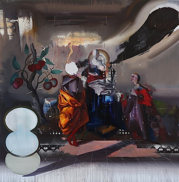 Rayk Goetze: Am Erbeerbaum, 2015, oil and acrylic on canvas, 205 x 200 cm


